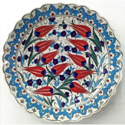 25 cm Plate Colorful Herbal Pattern