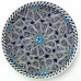 25 cm Plate Blue Star Patterned