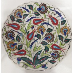 25 cm Plate Colorful Herbal Pattern