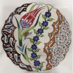 25 cm Plate Colorful Herbal Pattern