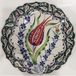 25 cm Plate Colorful Herbal Pattern