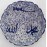 25 cm Plate Golden Horn Pattern, Allah (c.c.), Prophet Muhammad (s.a.w.), Basmalah Inscribed