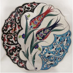 25 cm Plate Colorful Tulip Pattern