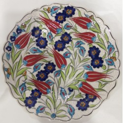 25 cm Plate Colorful Herbal Pattern