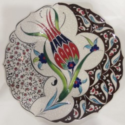 25 cm Plate Colorful Herbal Pattern