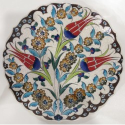 25 cm Plate Colorful Herbal Pattern