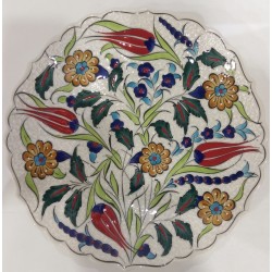 25 cm Plate Colorful Herbal Pattern