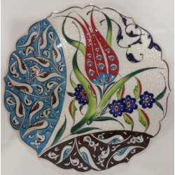 25 cm Plate Colorful Herbal Pattern