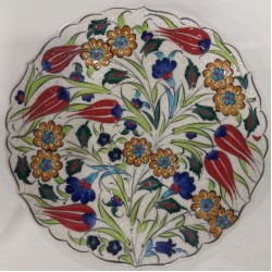 25 cm Plate Colorful Herbal Pattern