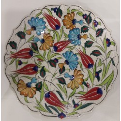 25 cm Plate Colorful Herbal Pattern