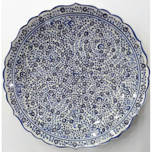 25 cm Plate Golden Horn Patterned