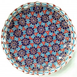 25 cm Plate Colorful Nazilli Patterned