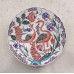 25 cm Plate Colorful Peacock and Herbal Pattern