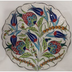 25 cm Plate Colorful Herbal Pattern