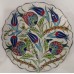 25 cm Plate Colorful Herbal Pattern