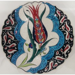 25 cm Plate Colorful Herbal Pattern