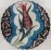 25 cm Plate Colorful Herbal Pattern