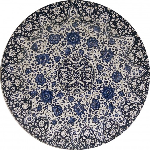 65 cm Plate Blue Lotus