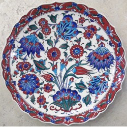 30 cm Plate Colorful Herbal Pattern