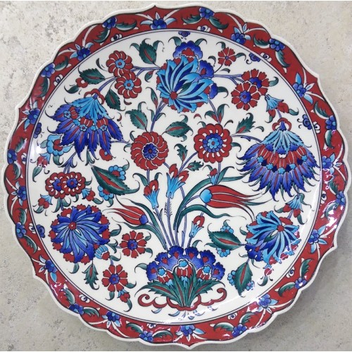 30 cm Plate Colorful Herbal Pattern