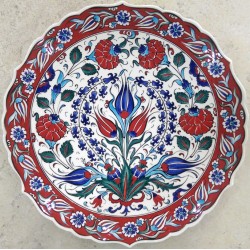 30 cm Plate Colorful Herbal Pattern