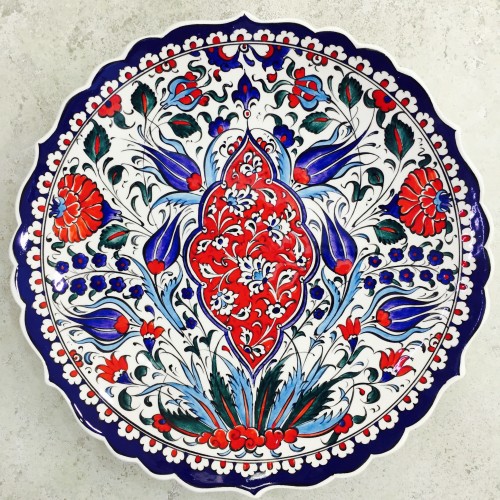 30 cm Plate Colorful Herbal Pattern