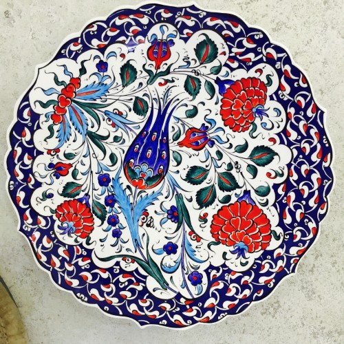 30 cm Plate Colorful Herbal Pattern