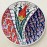 30 cm Plate Colorful Carnation and Tulip Pattern
