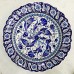 30 cm Plate Blue Color Herbal Pattern