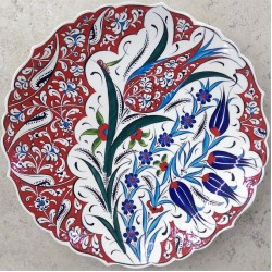 30 cm Plate Colorful Herbal Pattern