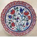 30 cm Plate Colorful Carnation and Tulip Pattern