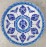 30 cm Plate Blue Color Herbal Pattern