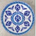 30 cm Plate Blue Color Herbal Pattern