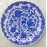 30 cm Plate Blue Color Herbal Pattern