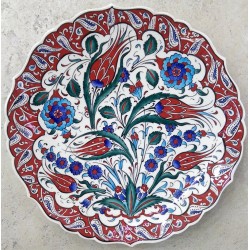 30 cm Plate Colorful Herbal Pattern