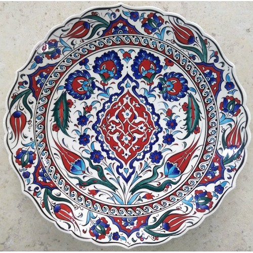 30 cm Plate Colorful Herbal Pattern