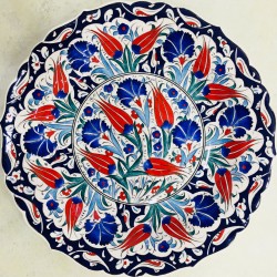 30 cm Plate Colorful Herbal Pattern