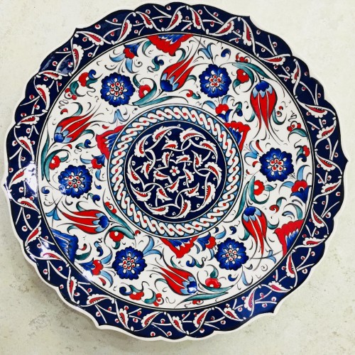 30 cm Plate Colorful Herbal Pattern