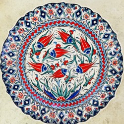 30 cm Plate Colorful Herbal Pattern