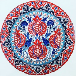 30 cm Plate Colorful Herbal Pattern