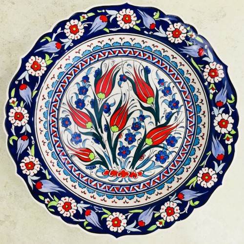 30 cm Plate Colorful Herbal Pattern