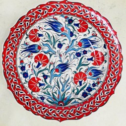 30 cm Plate Colorful Herbal Pattern