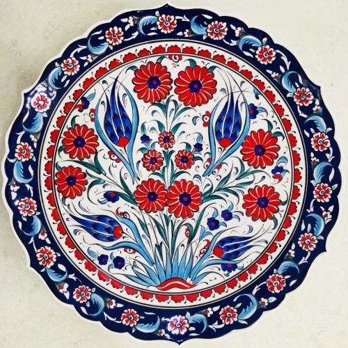 30 cm Plate Colorful Herbal Pattern