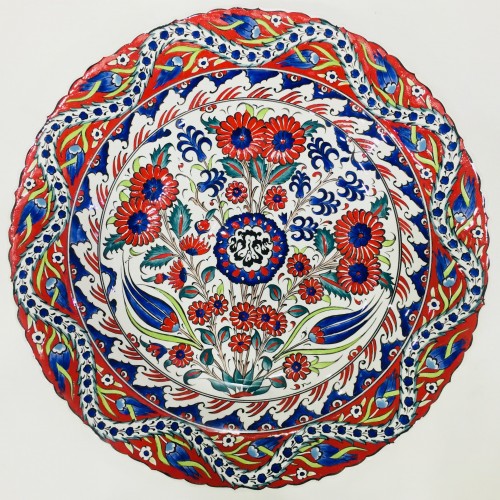 30 cm Plate Colorful Herbal Pattern