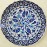 30 cm Plate Blue Color Herbal Pattern