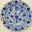 30 cm Plate Blue Color Herbal Pattern