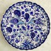 30 cm Plate Blue Color Herbal Pattern