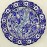30 cm Plate Blue Color Herbal Pattern