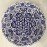 30 cm Plate Blue Color Herbal Pattern