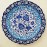 30 cm Plate Blue Color Herbal Pattern